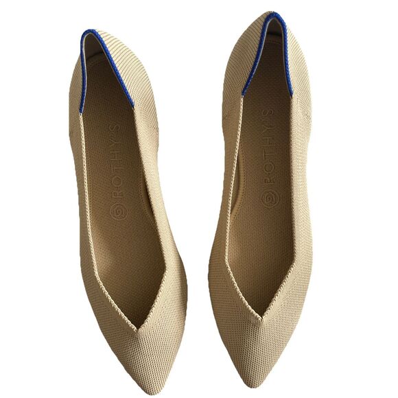 NWOT Rothy’s The Point Ballet Flat in Ecru Women's Size 9.5W $155 - Picture 4 of 7